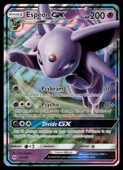 Pokemon Cards Espeon GX 61/149 SM Base Set Holo Ultra Rare NM - Image 1