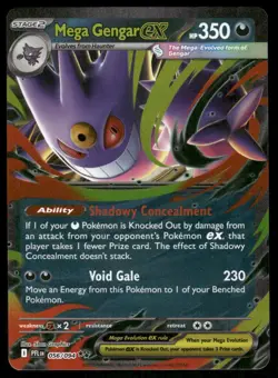 Pokemon Cards Mega Gengar ex 056/094 Phantasmal Flames Double Rare NM *3 - Image 1