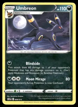 Pokemon Cards Umbreon 009/015 McDonald's Promos 2024 Promo NM *2 - Image 1