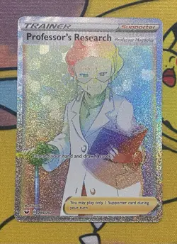 Pokemon TCG SWSH Sword & Shield Secret Rare Card 209/202 Professor's Research - Image 1