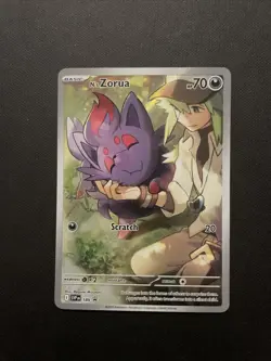 Pokemon TCG N's Zorua SVP 189 Journey Together ETB Black Star Promo Card - NM - Image 1