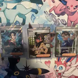 Pokemon Trainer Cards (3 Cards Full Art) Emma, grimsley,amarys - Image 1