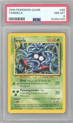 PSA 8 - Pokemon Card - Base 66/102 - TANGELA (common) - NM-MT - Image 1