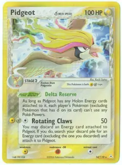 Pokemon Card - Holon Phantoms 14/110 - PIDGEOT (holo-foil) - NM/Mint - Image 1