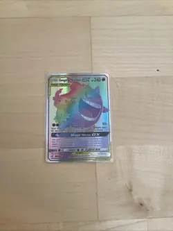 3 Sleeved Tag Team Rainbow GX full art Pokemon Cards 2019 - Image 3