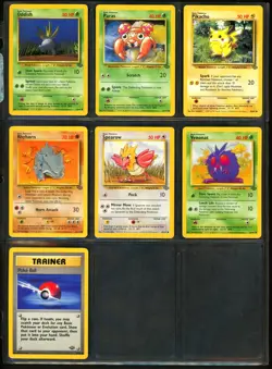 1999 Pokemon JUNGLE & FOSSIL Set COMPLETE Unlimited Edition COMMON Cards Lot NM - Image 4