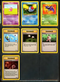 1999 Pokemon JUNGLE & FOSSIL Set COMPLETE Unlimited Edition COMMON Cards Lot NM - Image 5
