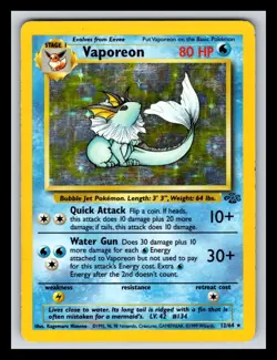 Vaporeon 12/64 Holo Rare Unlimited Jungle Pokemon 2308 - Image 1