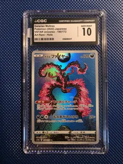 CGC 10 Galarian Moltres 190/172 AR Art Rare VSTAR Universe s12a Pokemon Card - Image 1