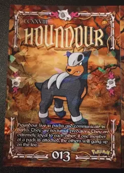 HOUNDOUR HOUNDOOM X2 Cards Prisma Trick Or Treat Halloween Cracked Ice Holo - Image 2