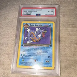 Pokemon TCG 2000 Team Rocket Dark Gyarados 25/82 1st Ed PSA 6 English - Image 1