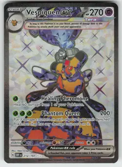 Vespiquen ex 212/197 Ultra Rare Obsidian Flames Pokemon Holo Near Mint - Image 1