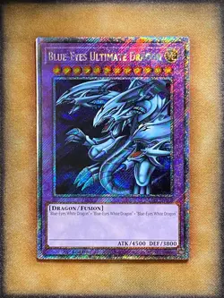 Yugioh Blue-Eyes Ultimate Dragon RA03-EN178 Platinum Secret Rare 1st Ed NM - Image 1