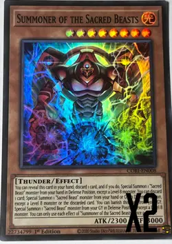 2x Summoner of the Sacred Beasts CORI-EN008 Chaos Origins 1st Edition NM Yugioh - Image 1