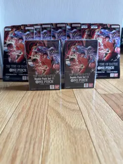 Lot of 2 One Piece Op-16 Double Pack Set Vol 11 Factory Sealed + 8 Booster Packs - Image 1
