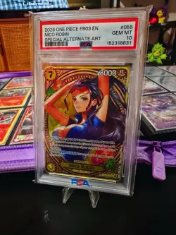 Bandai One Piece TCG Nico Robin SP EB03-055 PSA 10 - Image 1