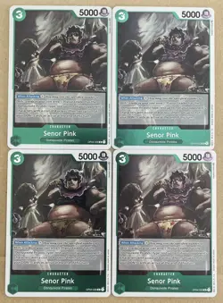 OP04-026 Senor Pink - Rare - Kingdoms of Intrigue One Piece CCG x4 Playset - Image 1