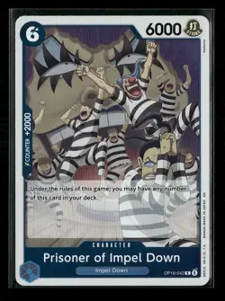 One Piece The Time of Battle Prisoner of Impel Down OP16-042 R Foil NM/M - Image 2