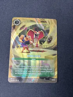 Wrong Lever 216/204 Disney Lorcana TCG Reign of Jafar Enchanted Rare Card Mint - Image 1