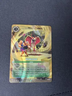 Wrong Lever 216/204 Disney Lorcana TCG Reign of Jafar Enchanted Rare Card Mint - Image 2