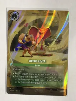 Wrong Lever! 216/204 Enchanted Reign of Jafar Disney Lorcana - Image 2