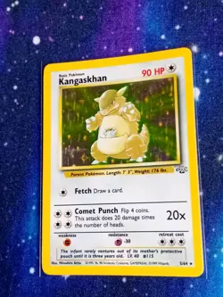 Kangaskhan Jungle Set Pokemon Card Holographic Rare 1999 - Image 1