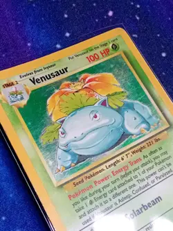 Venusaur Holo Card 15/102 Base Set Unlimited HP - Image 2