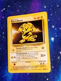 Pokemon TCG Electrabuzz Base set rare MP - Image 1