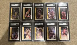 1986 Fleer Sticker set (Graded SGC) - 10/11 (No MJ) All Graded 4-6 See Pictures - Image 1