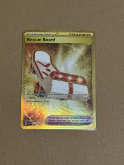 Pokemon TCG Rescue Board Twilight Masquerade Gold Holo Card 225/167 Sv06 - Image 1