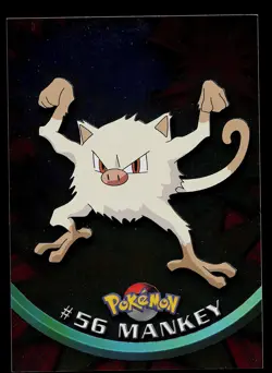 Pokemon Card - Topps Blue Logo TV Animation Edition Mankey #56 Foil - Image 1