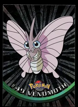 Pokemon Card - Topps Black Logo TV Animation Edition Venomoth #49 Foil Rays - Image 1
