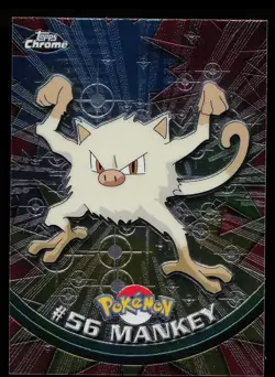 Pokemon Card - Topps Chrome TV Animation Edition Mankey #56 - Image 1