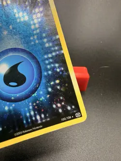 Pokemon TCG Water Energy Emerald Holo Card 103/106 2 Swirls LP/MP - Image 2