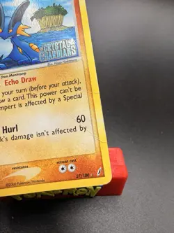 Swampert Crystal Guardians Reverse Holo Card 27/100 STAMPED Gold Pokemon MP/HP - Image 2