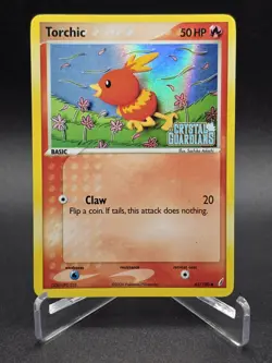 Torchic 66/100 EX Crystal Guardians Stamp Pokemon Card Reverse Holo Rare NM - Image 1