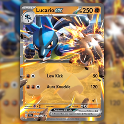 Lucario EX 082/142 Double Rare Holo Pokemon Card (SV07: Stellar Crown) Near Mint - Image 1