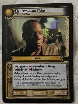 Star Trek CCG 2E Fractured Time BENJAMIN SISKO OUTLAW Card NEVER PLAYED - Image 1