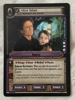 Star Trek CCG 2E Fractured Time KIRA TABAN HUSBAND AND FATHER Card NEVER PLAYED - Image 1