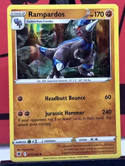 Rampardos 077/189 Swsh10: Astral Radiance Holo Pokemon Card - Image 3