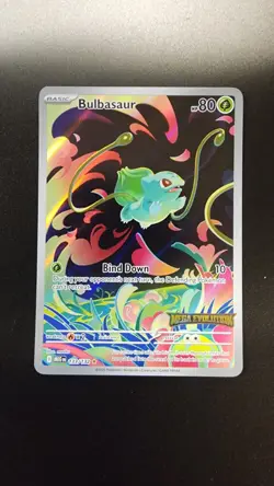 Bulbasaur Mega Evolution Stamped Illustration Card 133/132 Rare Pokemon - Image 1