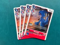 Veemon BT20-009 Playset Special Booster 2.5 Digimon Card Game x4 - Image 1