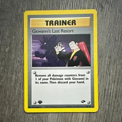 WOTC Giovanni's Last Resort 105/132 Gym Challenge 1st Ed Regular Rare Eng 2000 - Image 1