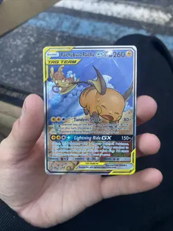 Pokemon TCG Raichu & Alliance Raichu 221/236 Tag Team Nm Single Unified Minds - Image 4