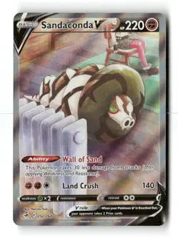 Sandaconda V 252/264 Ultra Rare Fusion Strike Pokemon Holo NM - Image 1