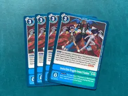 Invincible Dragon-Insect Fusion BT16-092 Playset Digimon Card x4 - Image 1
