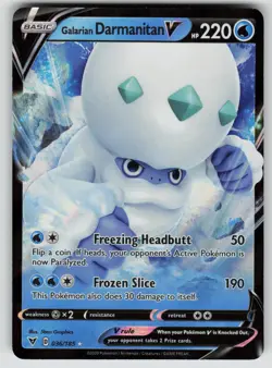 Galarian Darmanitan V SWSH04: Vivid Voltage SWSH04 Holofoil NM - Image 1