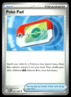 Poke Pad 081/088 Uncommon Perfect Order Pokemon Near Mint - Image 1