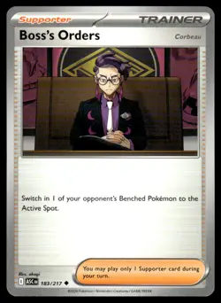 Boss's Orders [Corbeau] 183/217 Uncommon Ascended Heroes Pokemon Near Mint - Image 1