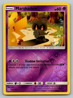 Marshadow 103/236 Rare Cosmic Eclipse Pokemon Reverse Holo Near Mint - Image 1